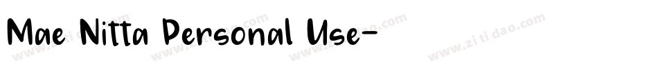 Mae Nitta Personal Use字体转换